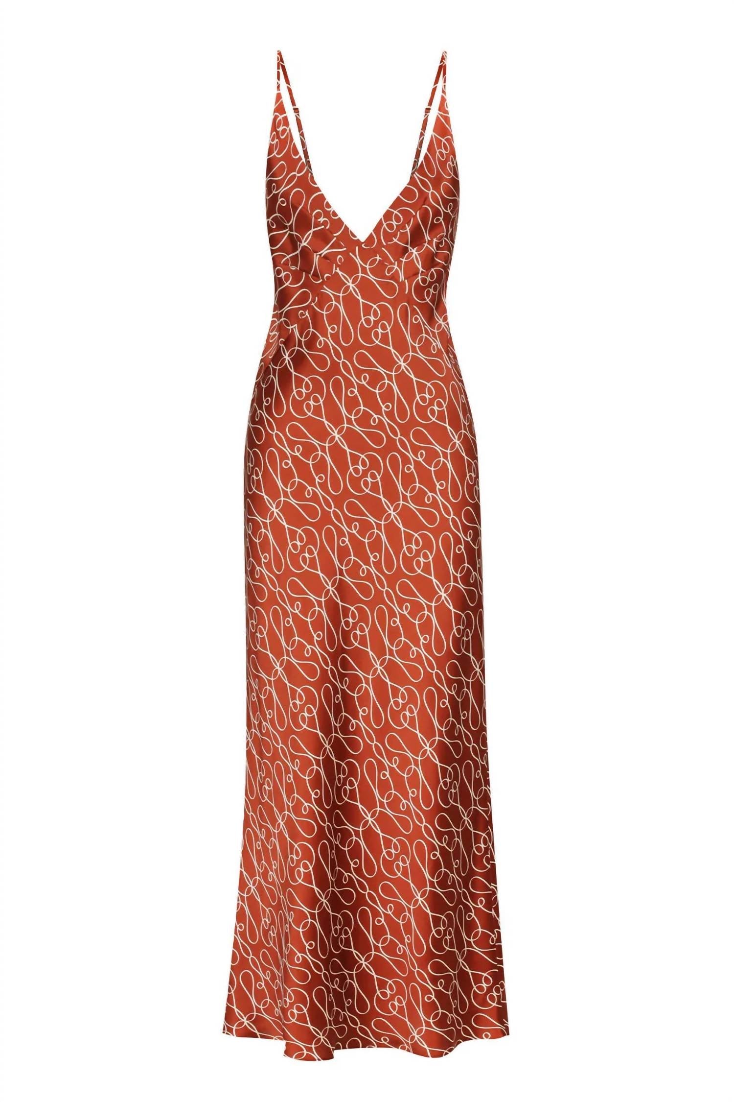 Shona Joy - ARTISTI SILK PLUNGED SLIP MIDI DRESS