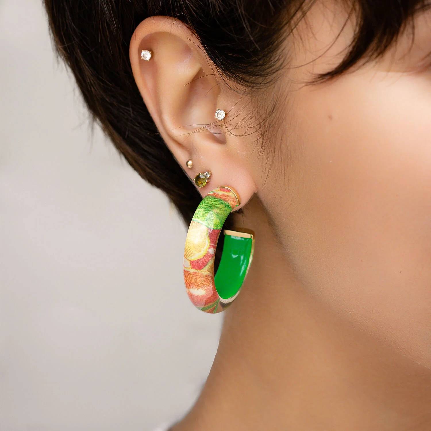 Gold & Honey - Women's Sour Illusion Hoop Earrings