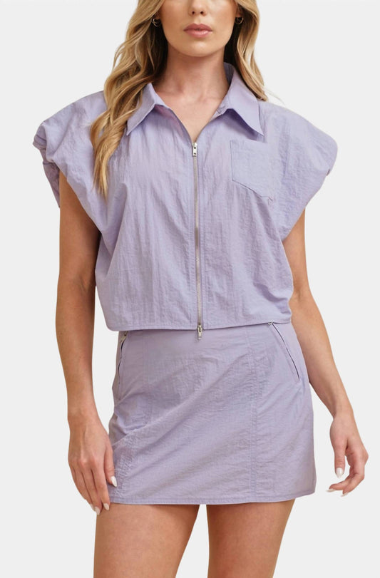 Cloud Ten - Zipper Back Mini Skirt