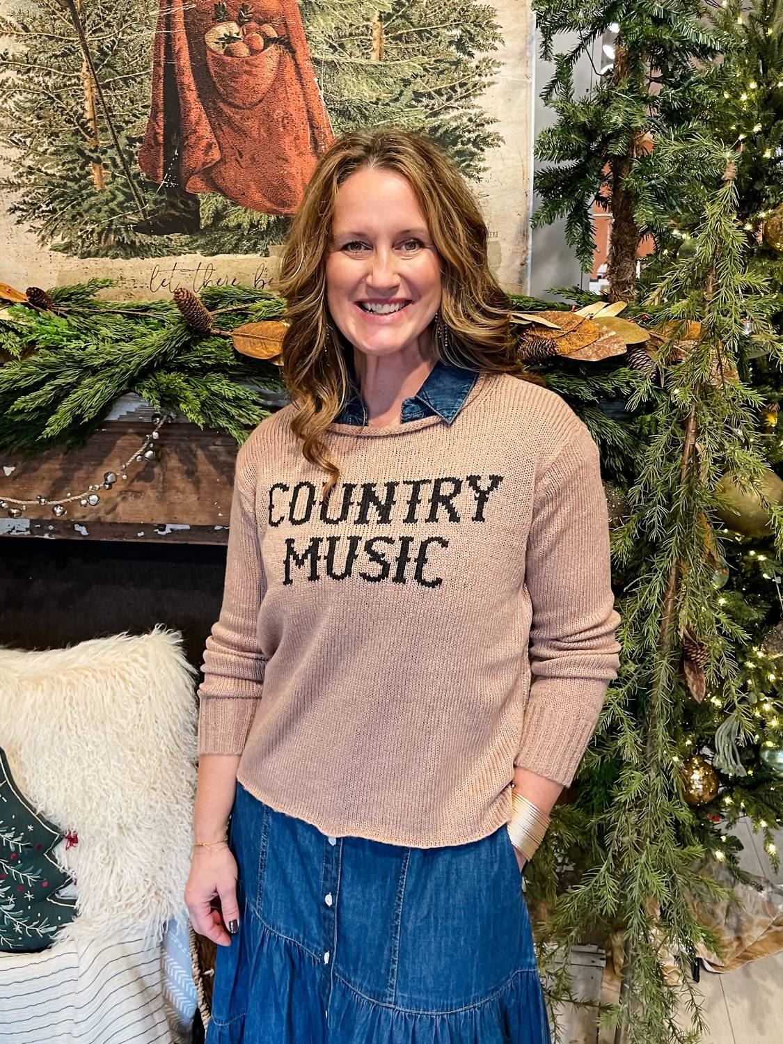 Wooden Ships - Women's Country Music Crew Sweater