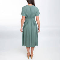 Elsie & Zoey - Ayanna V-Neck Short Sleeve Dress