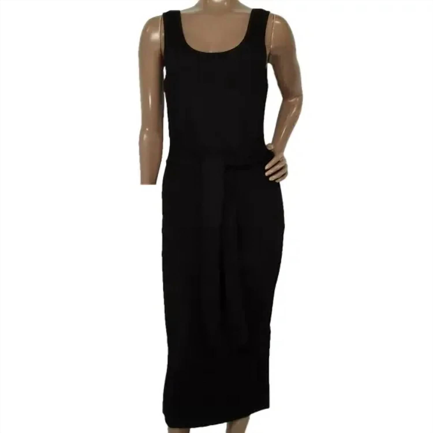 Toccin - Women's Lucy Scoop Neck Tie Front Midi Tank Dress