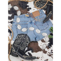 Southern Grace - Clear Rhinestone Oval Concho Belt – 41" Long