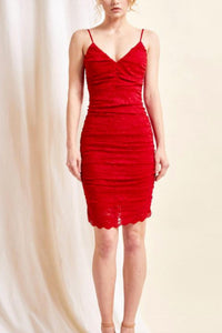 Red Lace Mini Dress