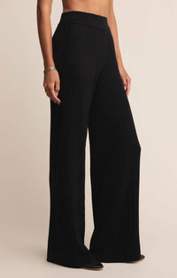 Z Supply Du Monde Sweater Pants in black - women's pants - detail view