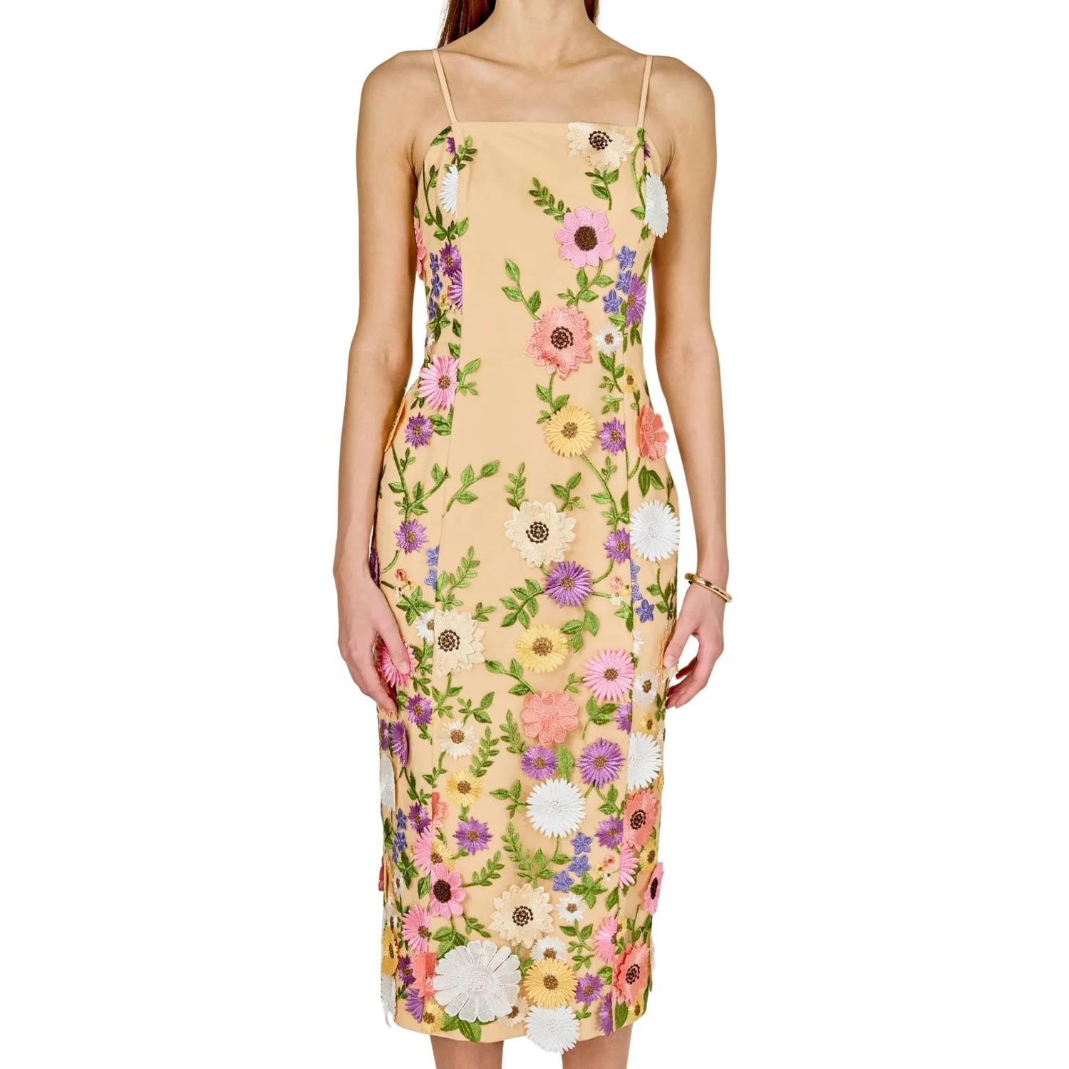 Endless Rose - Floral Embroidered Midi Dress
