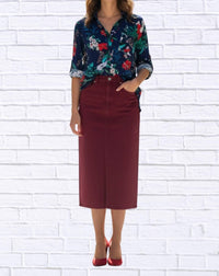 Diva Usa - Tropical Floral Viscose Button-up Shirt