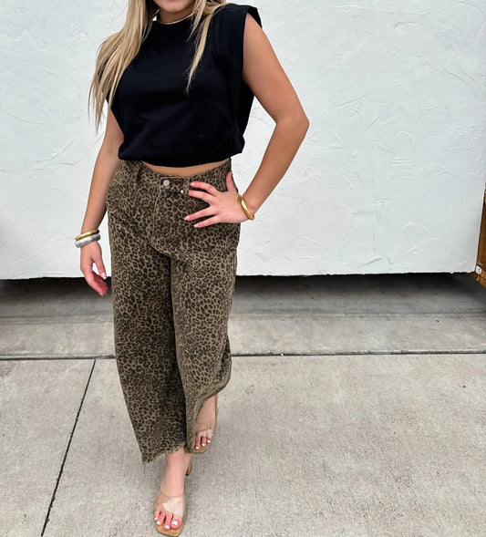 Blakeley - Cheetah Barrel Jeans