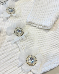 Gita - Girl's 2pc Cardigan With Light Crystal/rhinestone With Hat