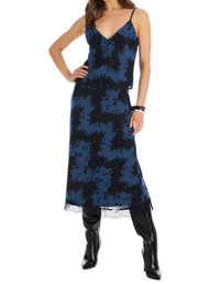 ALLISON NEW YORK Serena Tank Top in blue black - women's tank top - alternate view