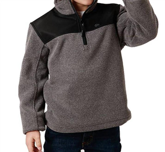 Roper - Boy's Micro Fleece 1/4-zip Pullover