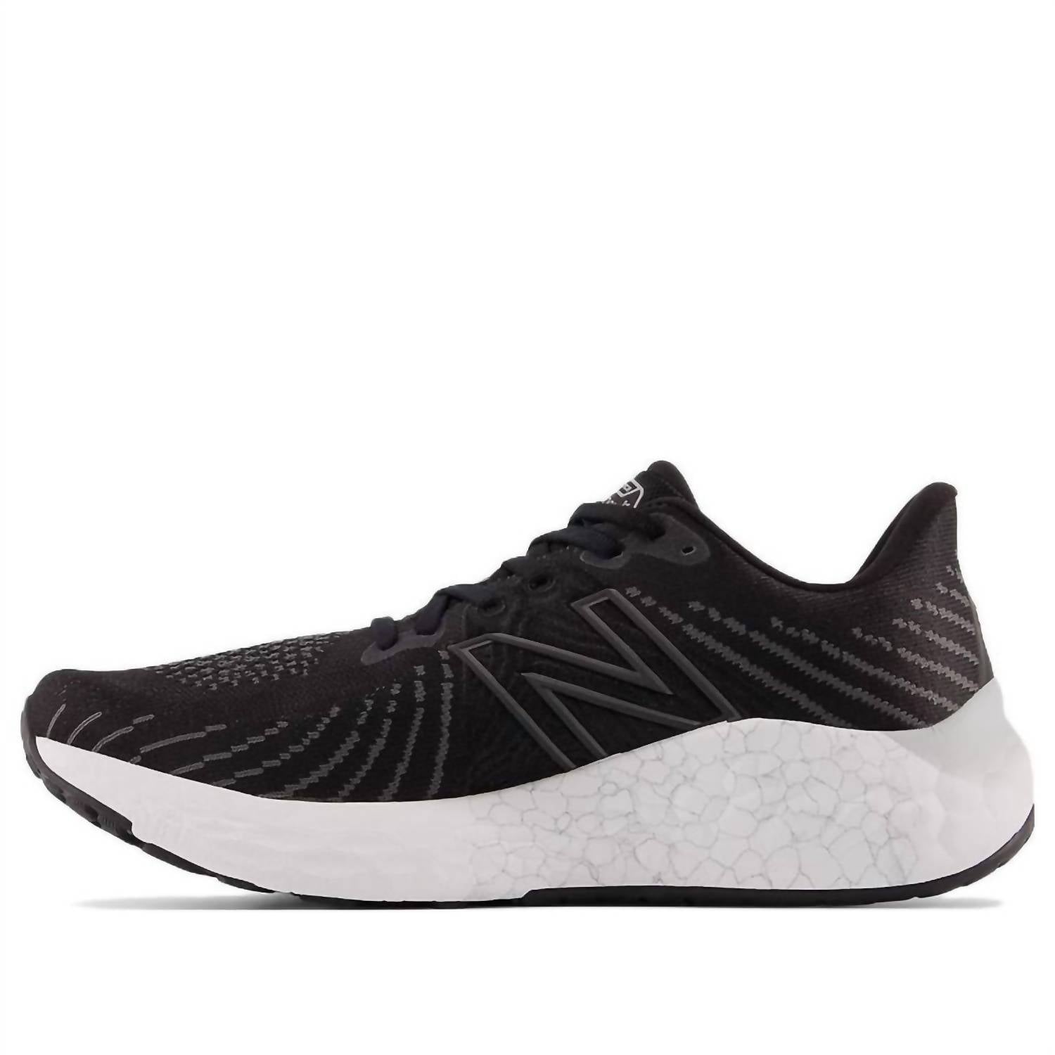 New Balance Men's Fresh Foam X Vongo V5 Running Shoes in black phantom steel - men's shoe - detail view