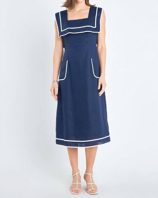 English Factory - Square Neckline Midi Dress