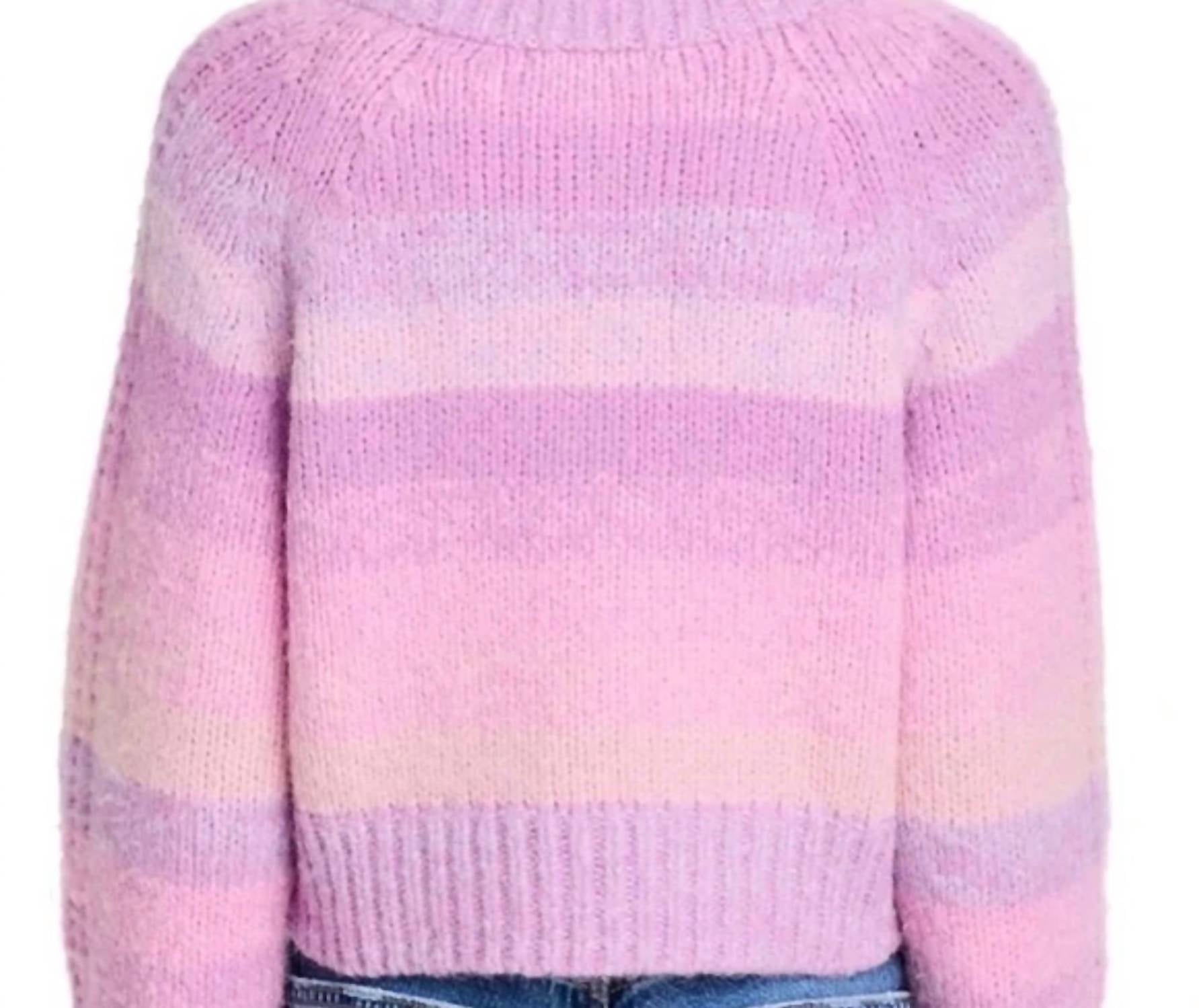 LoveShackFancy Barbarelle Pullover Sweater in sugar plum - women's sweater - detail view