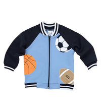 Florence Eiseman Boys' French Terry Jacket With Sport in blue navy - item