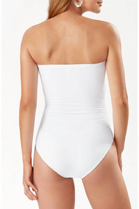 Tommy Bahama - Pearl Shirred Bandeau One-piece Swimsuit