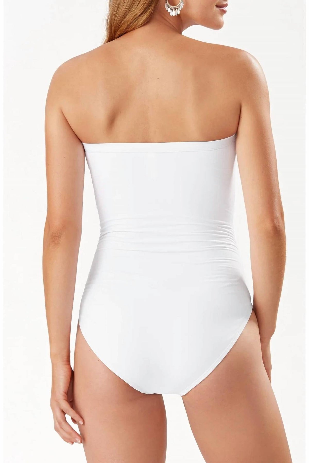 Tommy Bahama - Pearl Shirred Bandeau One-piece Swimsuit