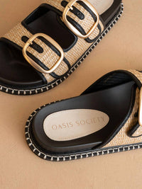 Oasis Society - Women's Daytona Two-tone Raffia Sandal
