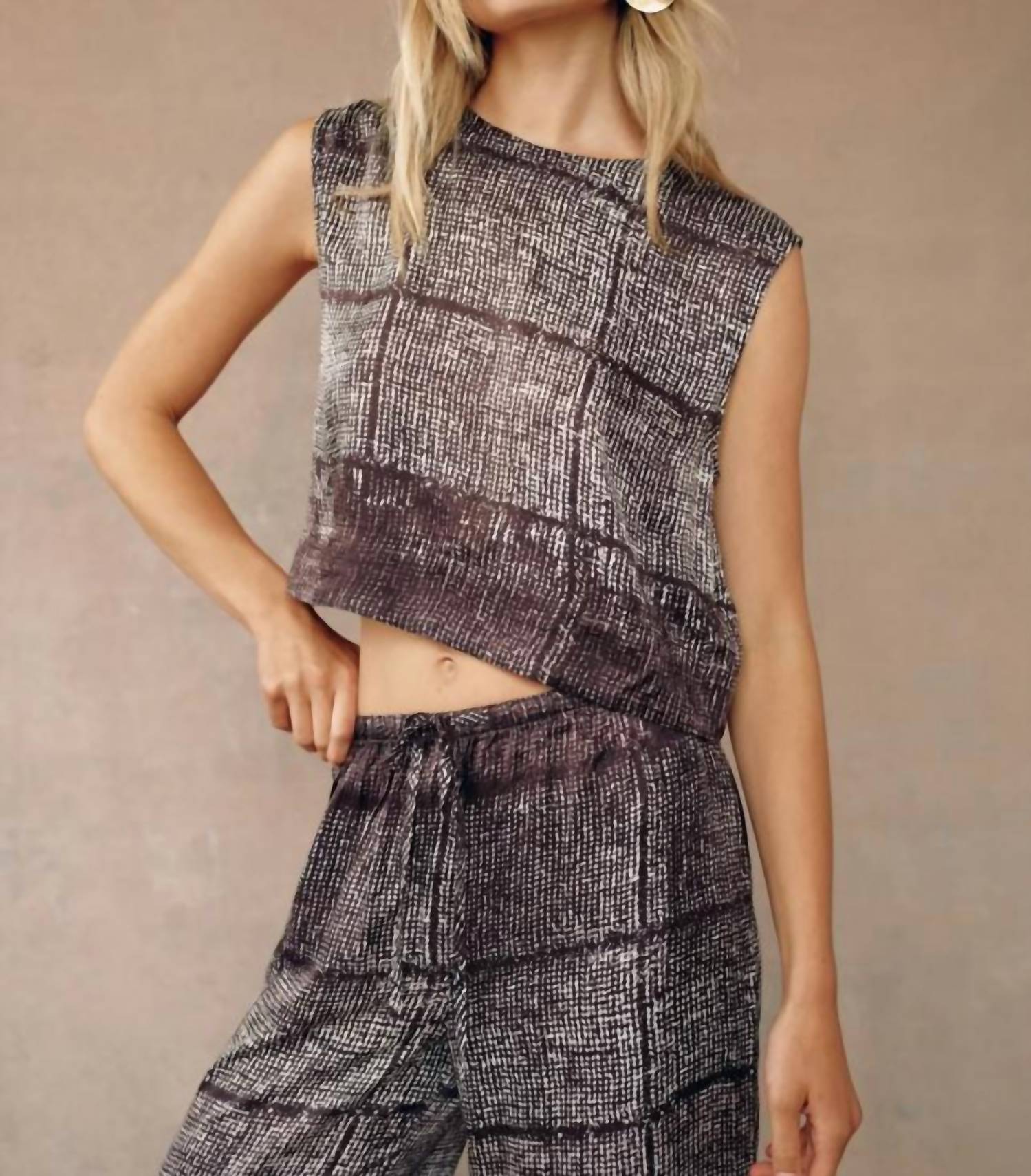 Bella Dahl - Boxy Print Button Back Tank
