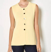 Apricot - Press Stud Sleeveless Top