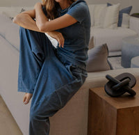 Tibi Stretch Denim Baby Tee in classic wash - women's t-shirt - view 4