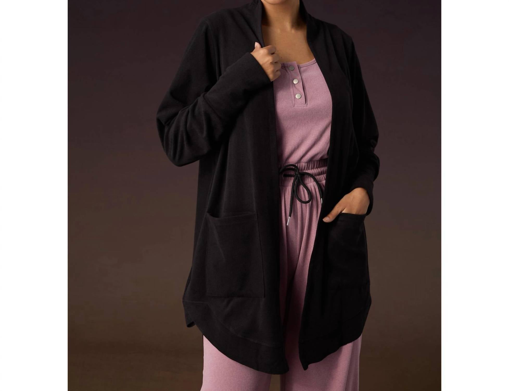 Coco + Carmen - Weekend Brushed All Day Pocket Cardigan
