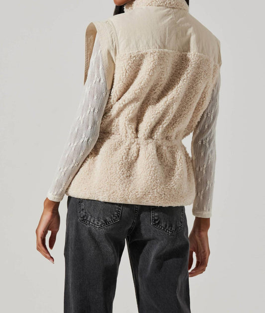 Astr - Ivania Boucle Mixed Media Vest