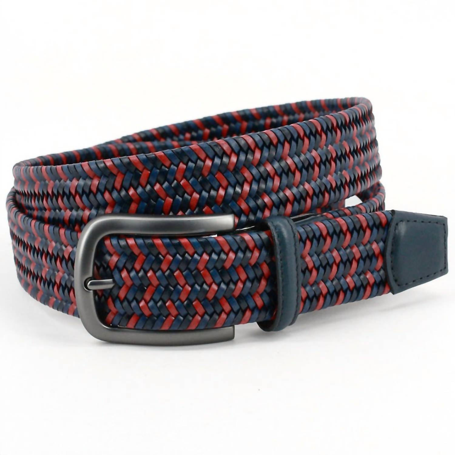 Torino Leather - Men's Stretch Braided Leather Belt