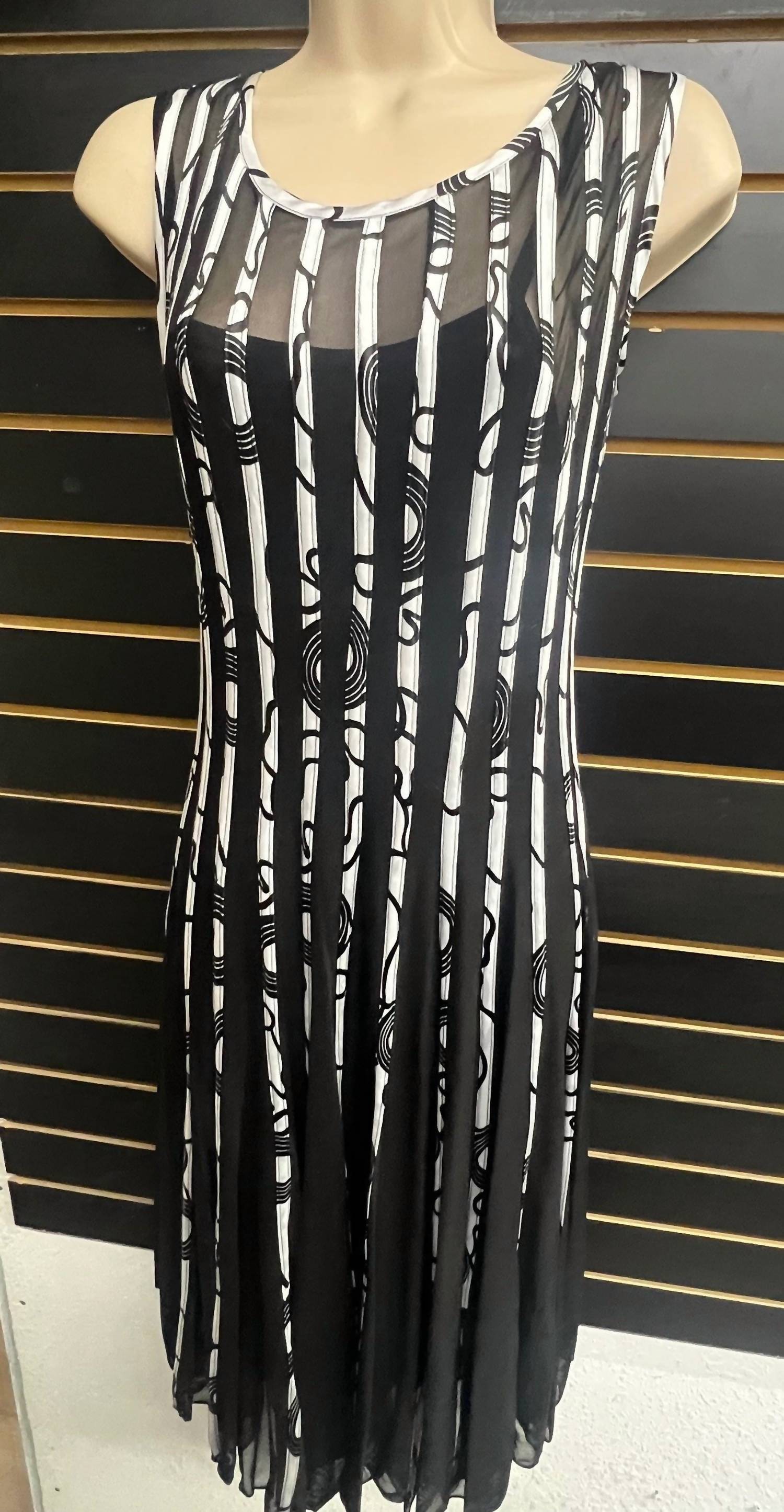 Michael K - Women's Ribbed Shaw Mesh Dress