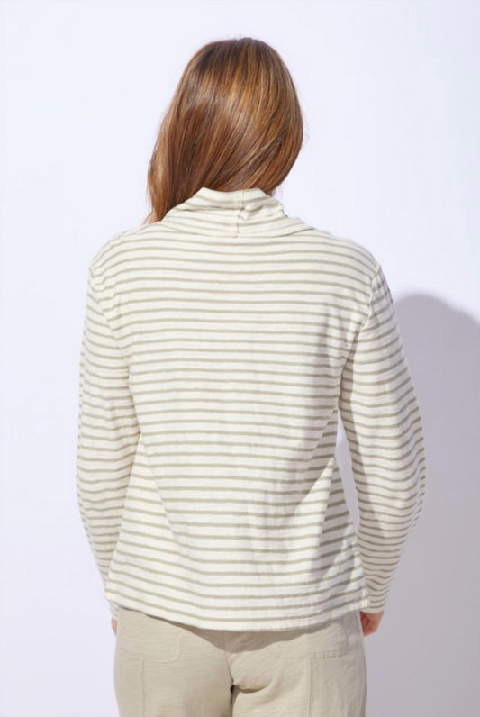 Habitat - Santa Barbara Stripe Chill Funnel Neck Top