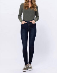 Judy Blue - High Waist Handsand Resin Skinny Jeans