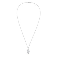 Diana M Jewels - Women's Marquise Lab-Grown Diamond Pendant Necklace (1.00 Ct) - Delicate