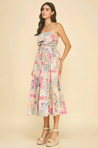 Pinch - Patchwork Print Midi Dress