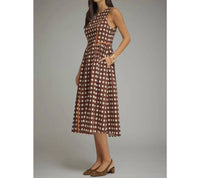 Style Usa - Polka Dot Sleeveless Midi Dress