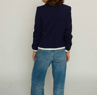 Central Park West - Scrunched Sleeve Blazer With Shirting