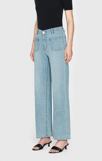 Frame - Le Slim Palazzo High-rise Bardot Pocket Jean
