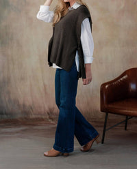 Cobblestone Living - Blythe Knit Tie Vest - One Size