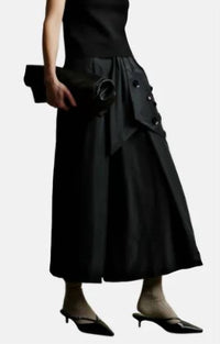 Psophia - Taffeta Trouser with Sequin Flower Belt