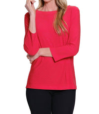 Multiples - High-neck Knit Shimmer Top
