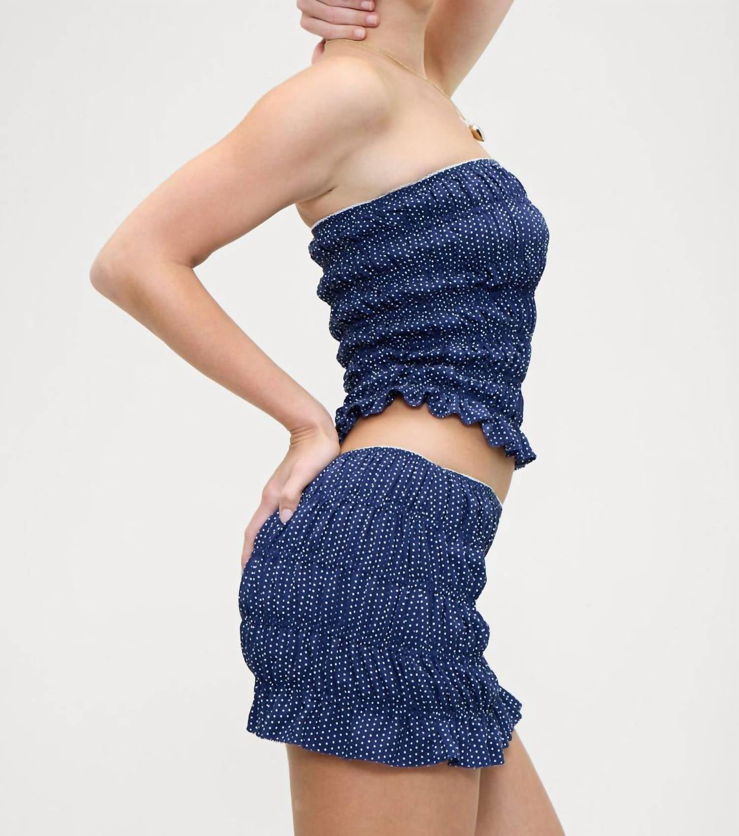 Frankies Bikinis - Jolie Crepe Strapless Shirt