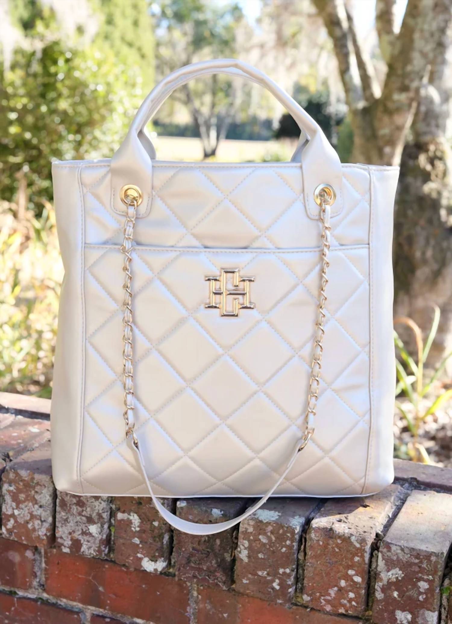 Caroline Hill - Women's Kinzley Quilted Vegan Leather Tote Bag