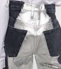 Frame - Pierced Straight Leg Denim Jeans