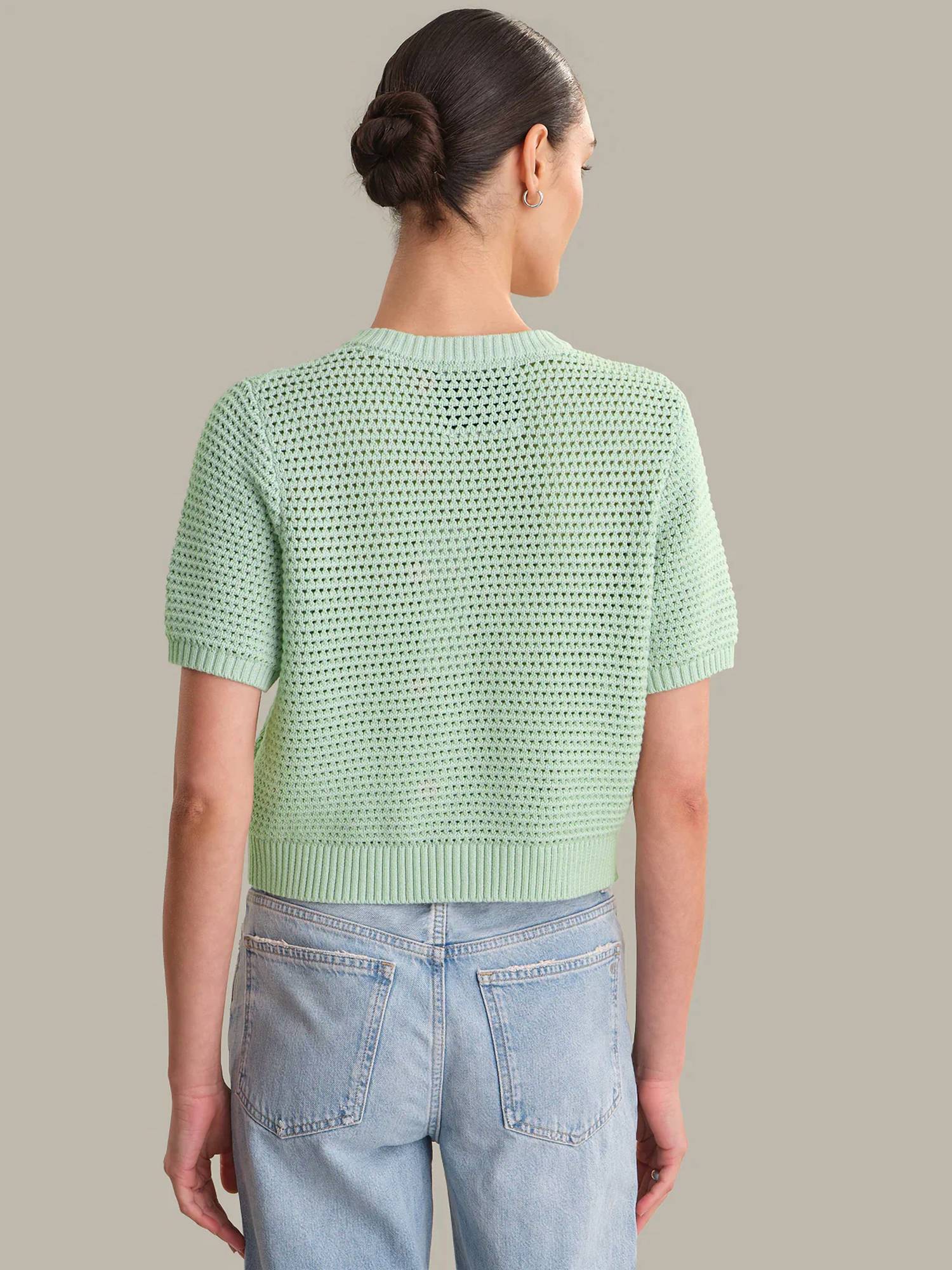 525 America - Celine Cotton Pointelle Cardigan