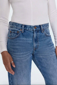 Pistola - Lexi Mid Rise Bowed Straight Jeans