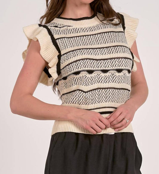 Elan - Flutter Sleeve Knit Tank