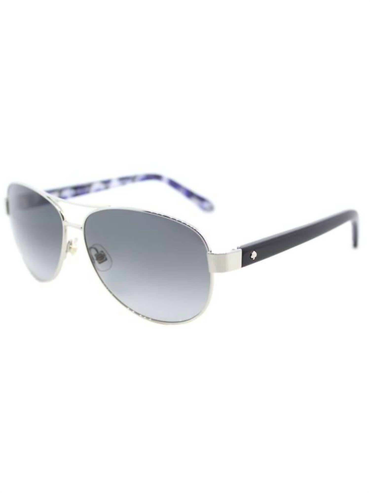 Kate Spade Dalia Aviator Metal Sunglasses with Grey Gradient Lens in silver - women's accessory