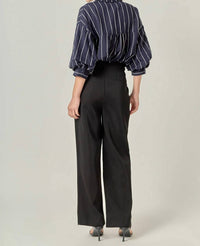 English Factory Bellamy Balloon Sleeve Blouse in navy white - women's blouse - view 5