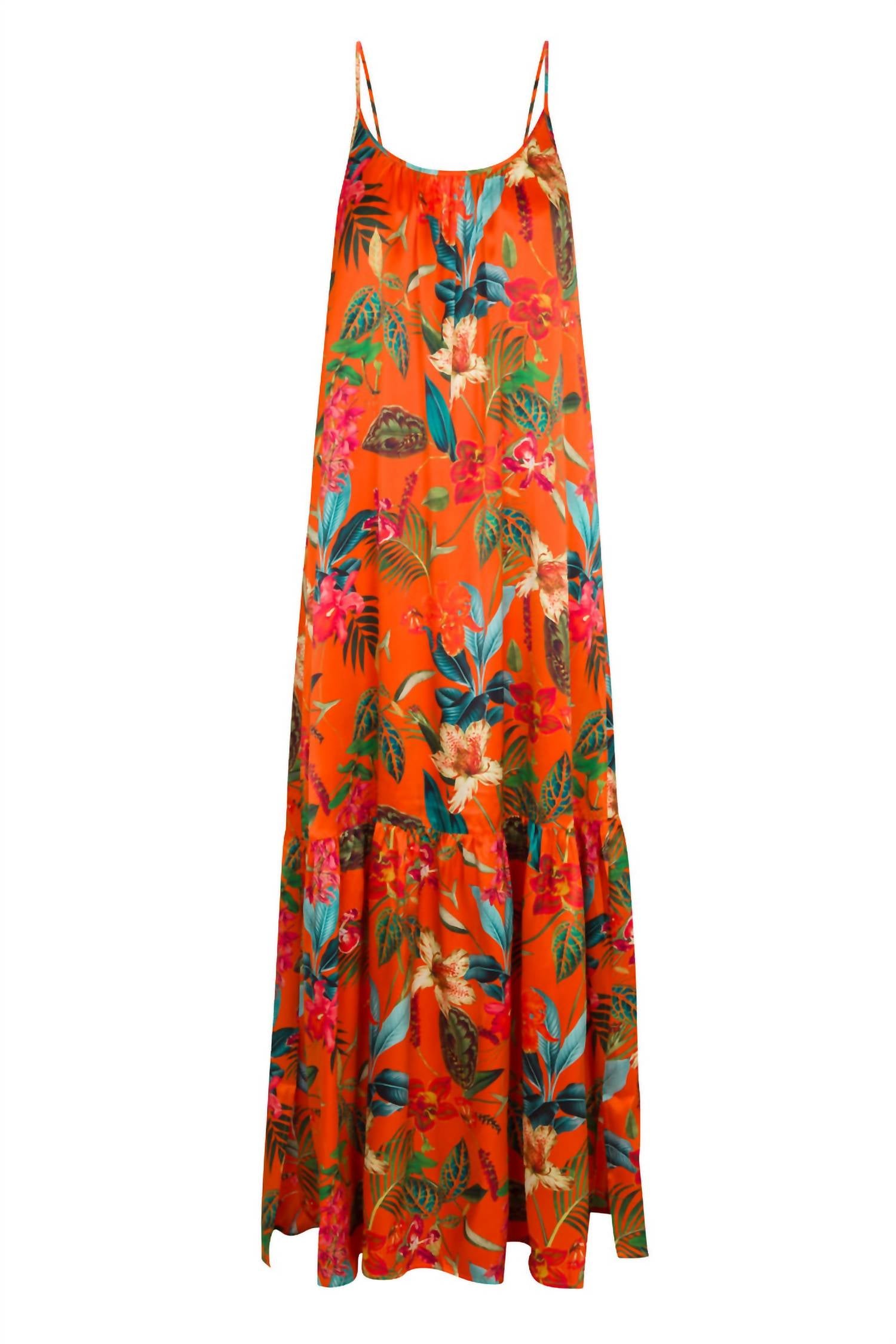 catherine gee Symi Maxi Dress in orange tropical - women's dress - view 4