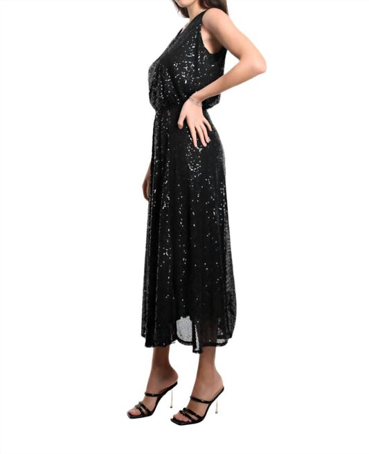 Tina Stephens Italy - Rae Sequin Long Flare Skirt