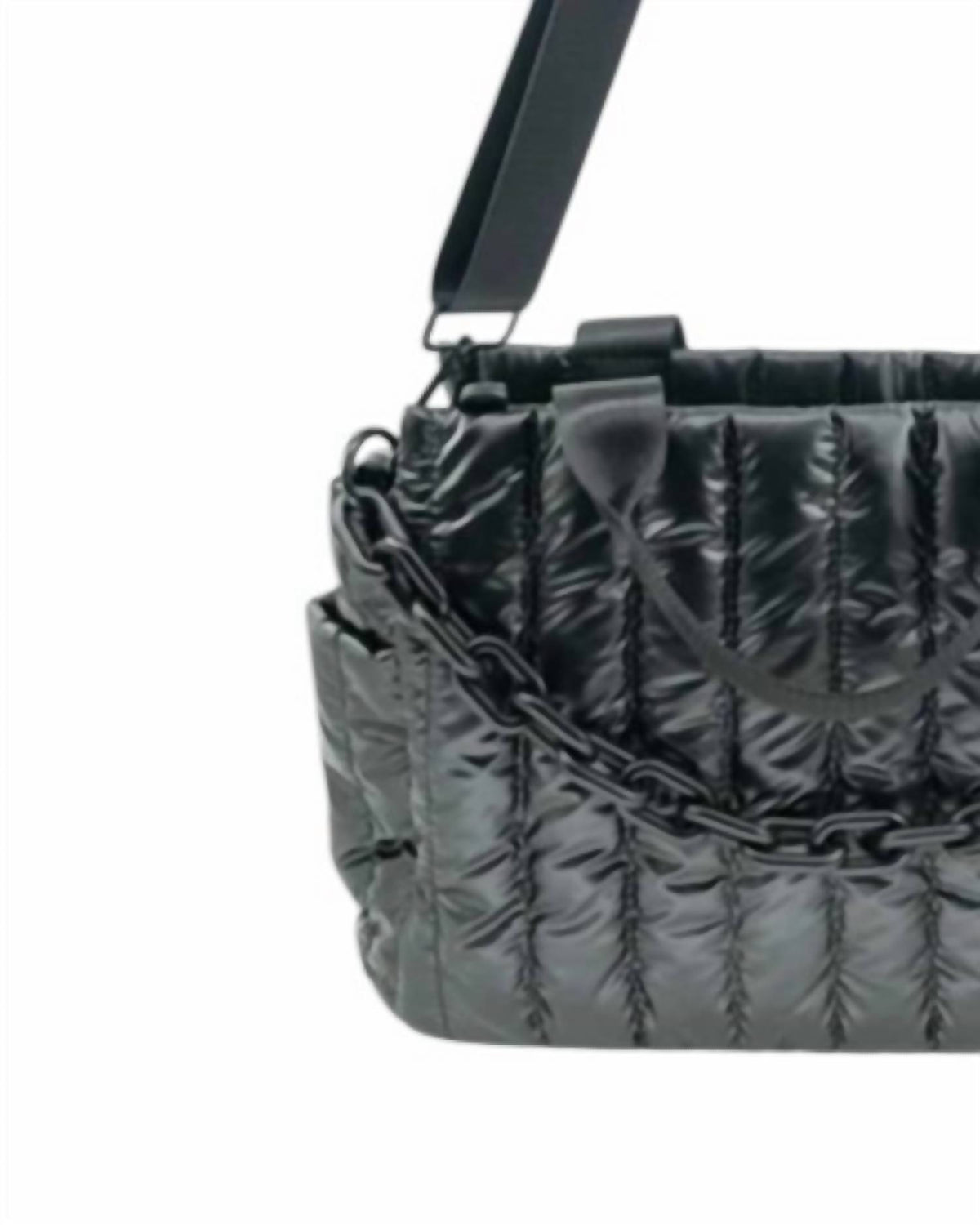 Bc Handbags - Puffer Tote Bag with Chain